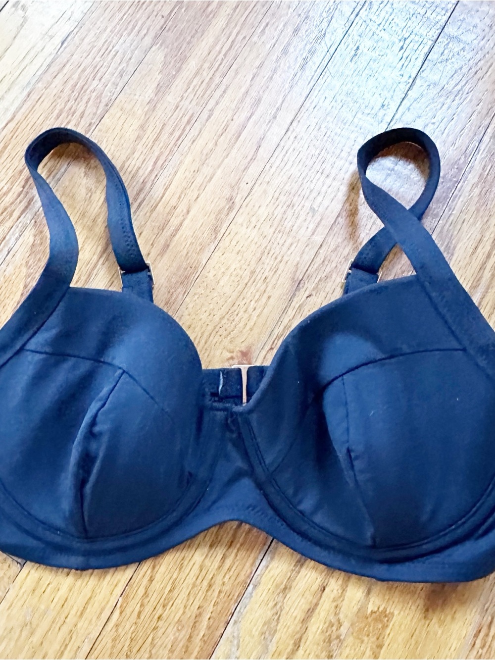 Lands' End Black Underwire Bikini Top